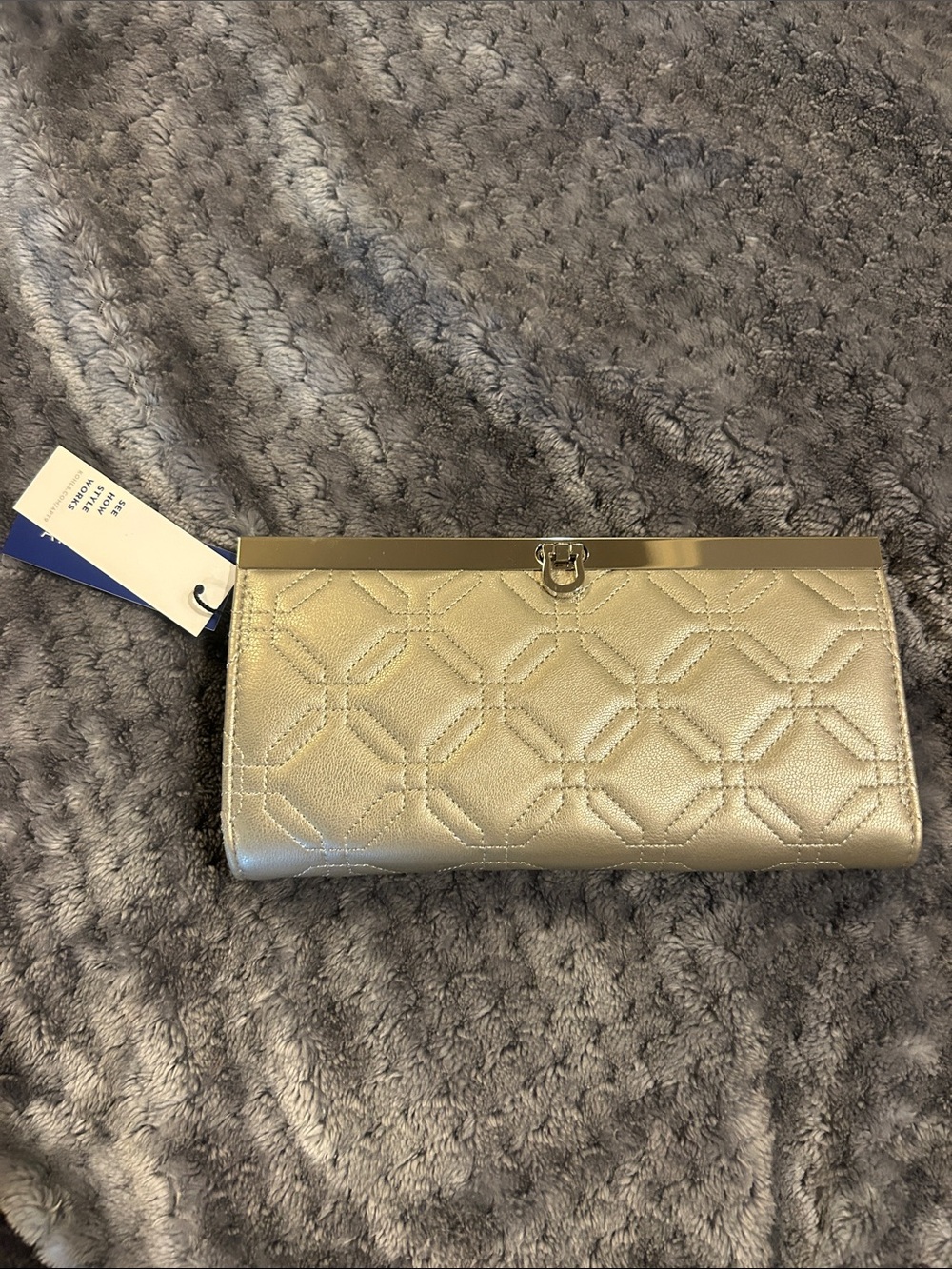 NWT Gorgeous Silver RFID Blocking Wallet